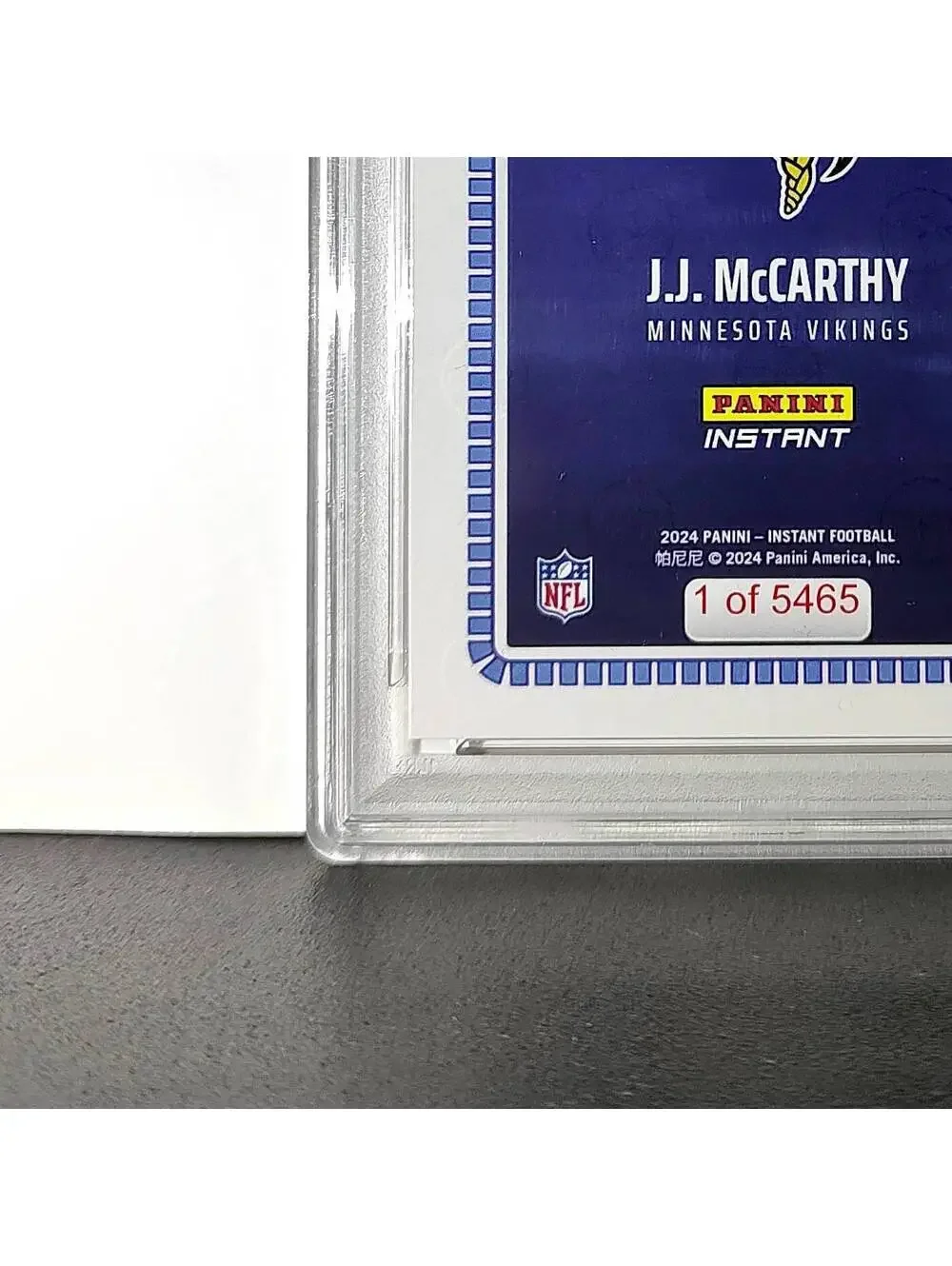 J.J. McCarthy 2023 Panini Instant Draft Night #NFLDN-1 PSA 9 Mint